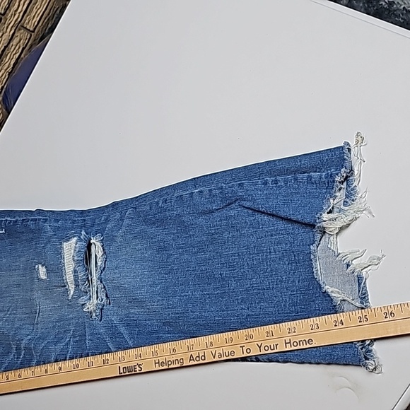 Madewell Cali Demi Boot Jeans Raw Hem Sz 32 - Picture 14 of 16